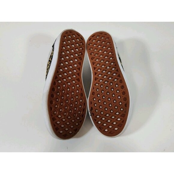 Vans Comfycush Old Skool Black Suede Cheetah Print Girls 1 Kids 721356 - Picture 9 of 11